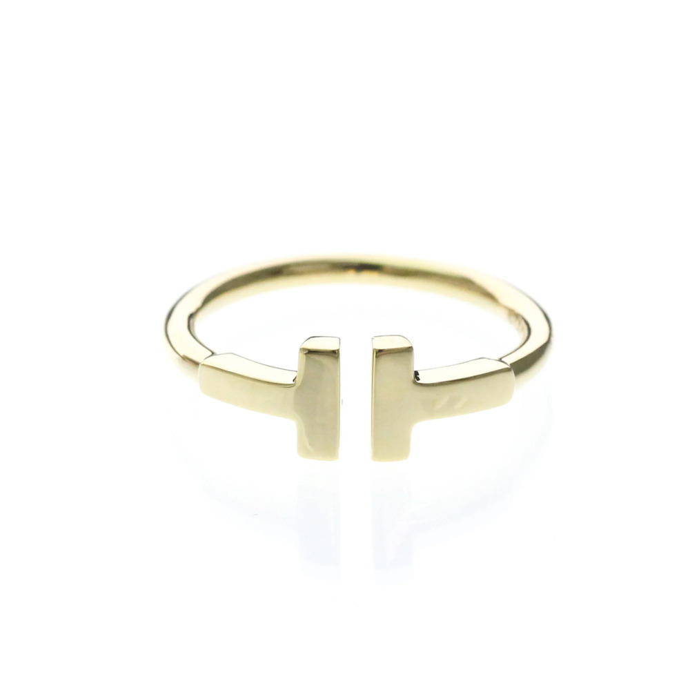 Tiffany T Wire Ring Yellow Gold (18K) Fashion No Stone Band Ring Gold